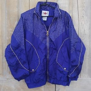 Vintage Purple and Gold Windbreaker